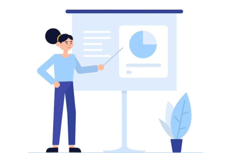 Person giving a presentation