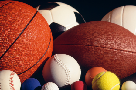 Various sports equipment