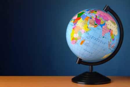 Globe on a table