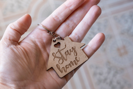 Laser engraved keychain