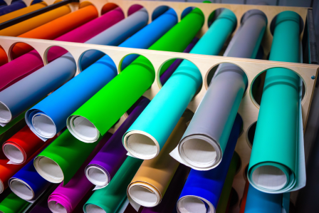 Rolls of vinyl material
