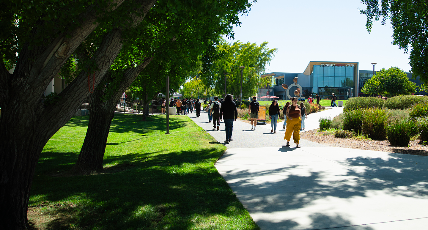 students on campus