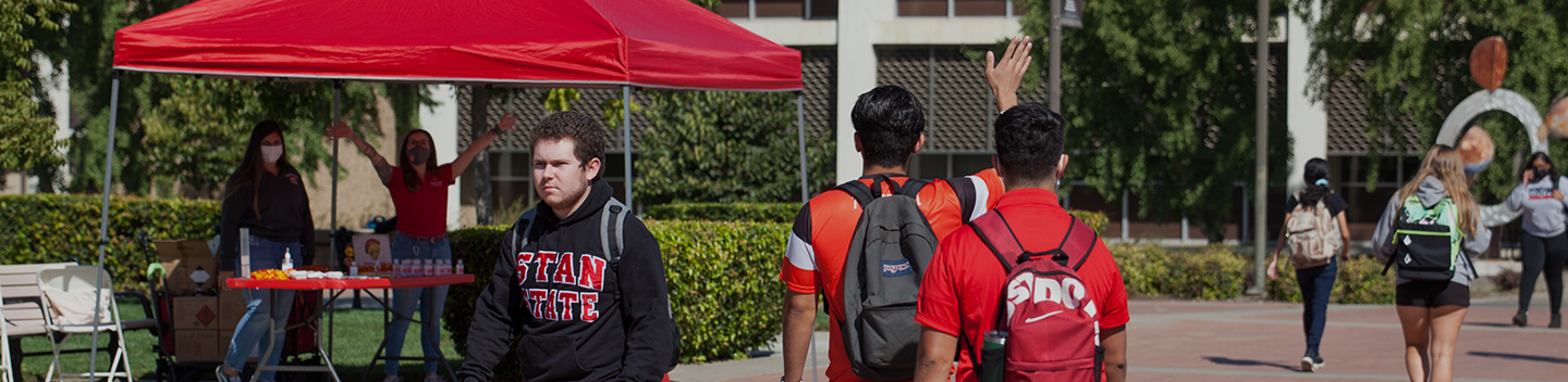 students on campus