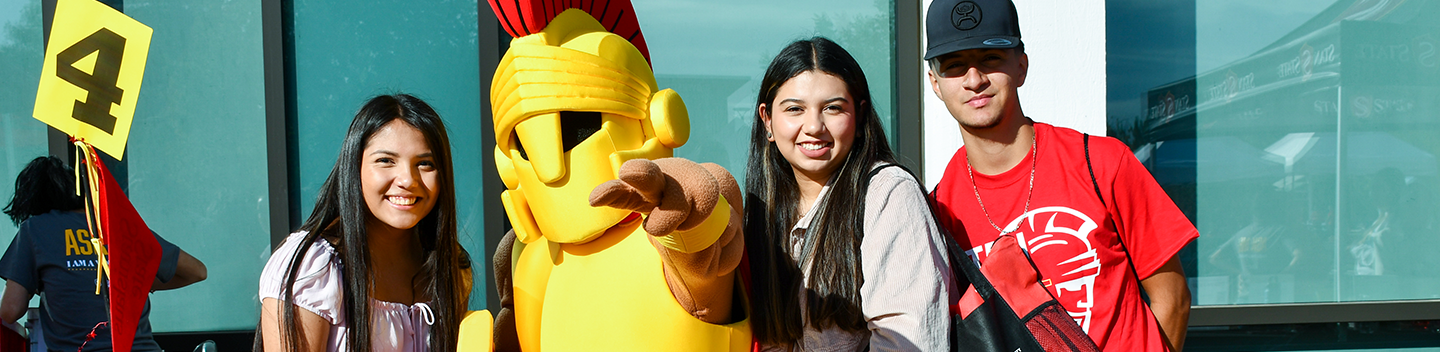 Stan State Warriors and Titus the Mascot