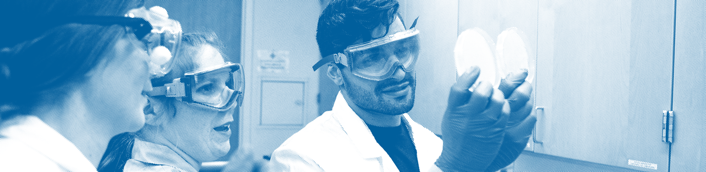 Student working in a lab.