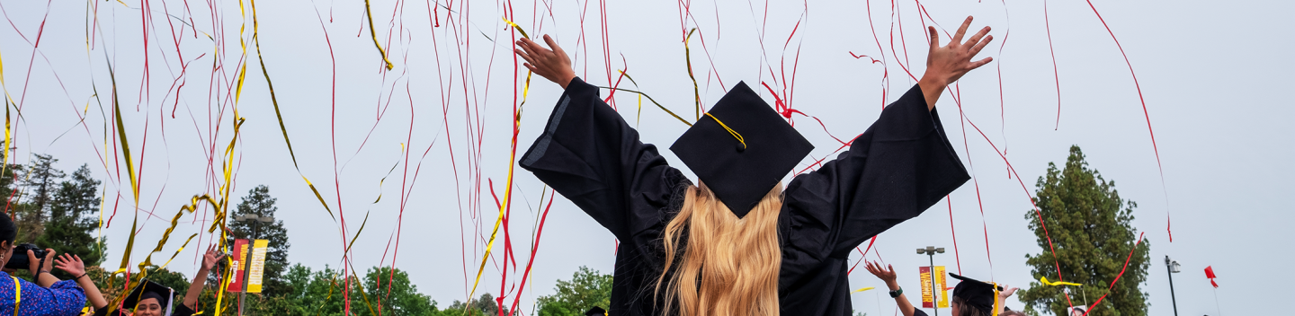 Grad celebrating at 2022 Commencement