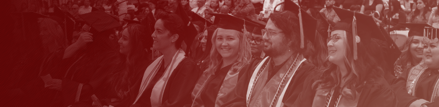 Master of Social Work graduates wearing commencement regalia