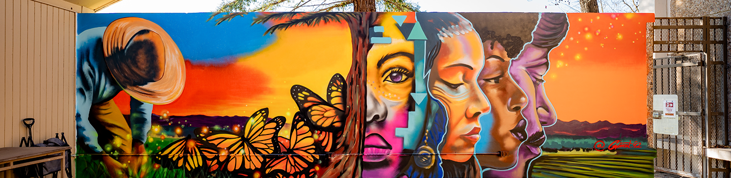  Mural at Stanislaus State titled "Daydreaming."