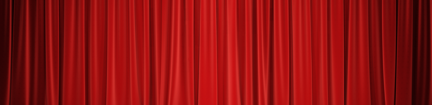 Red curtain on a theatre stage