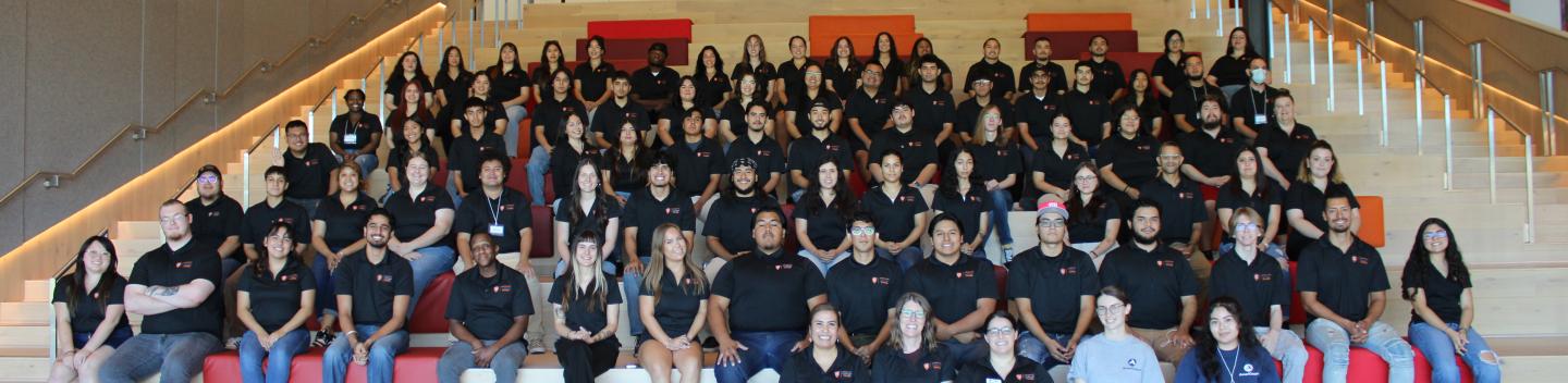 Group Photo of Cohort 3 College Corps Fellows on the Warrior Steps