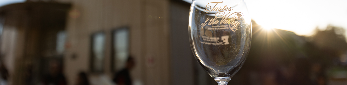Wine glass at Tastes of the Valley event