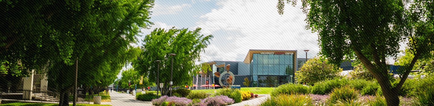 A view of the University Student Center at Stanislaus State