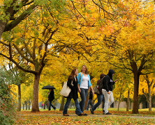 students on campus