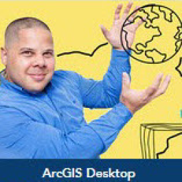 Michael Contreas holding a globe