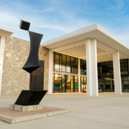 An exterior view of the University Library 