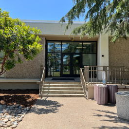 An exterior view of the Music Building