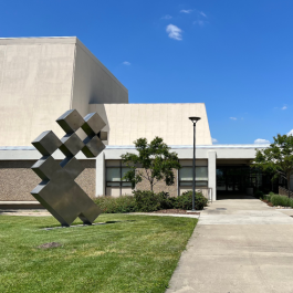 An exterior view of the Theatre Building