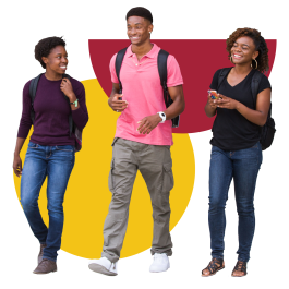 Students walking.