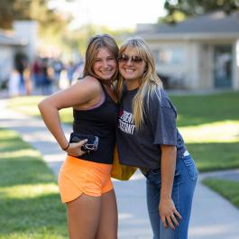 students standing together posing