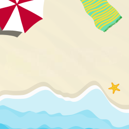 Illustration of a sandy beach shoreline