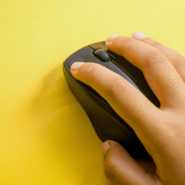 Hand on a mouse
