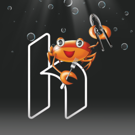 Handbid logo. Crab Feed Crab. 