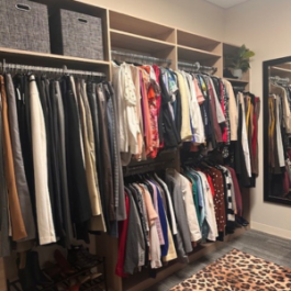 Shelves in the Warrior Wardrobe