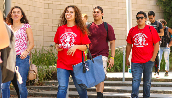 students on campus