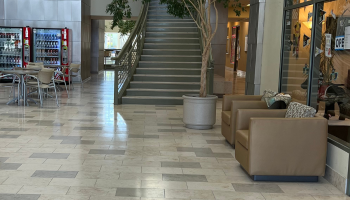 Interior of the first floor inside the Mary Stuart Rogers Building 