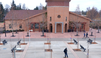 An exterior view of the Event Center