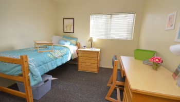 A view inside of a dorm at Stan State.