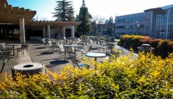 Main Dining outdoor patio area with seating.