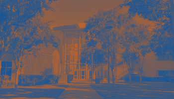 MSR Building with blue and orange overlay