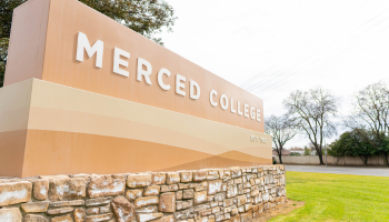 Merced College campus sign