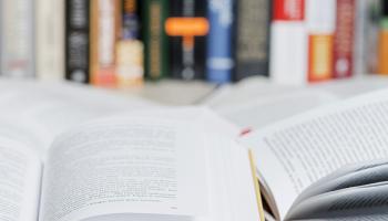 opened books library