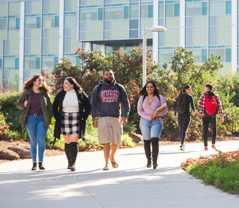 students on campus