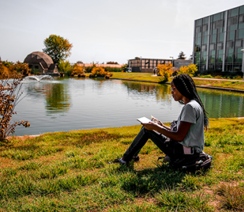 student by Willow Lake