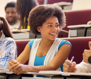Two students talking