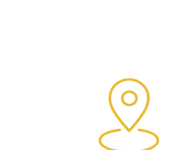 Line drawing of a location pin icon on a map