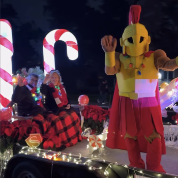Titus and President Rios-Ellis at the Turlock Christmas Parade 2025
