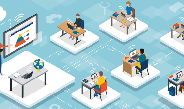 virtual classroom illustration