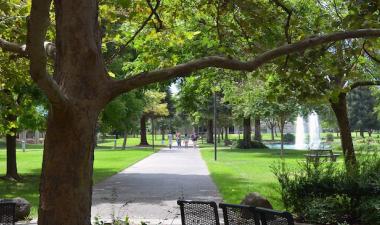 walkway near Village Lake