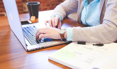 individual learning at a laptop