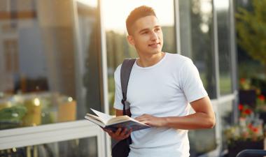 Male college student.