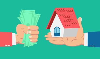 Icon of money and a house.