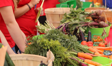 Produce on a table