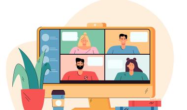 virtual meeting illustration