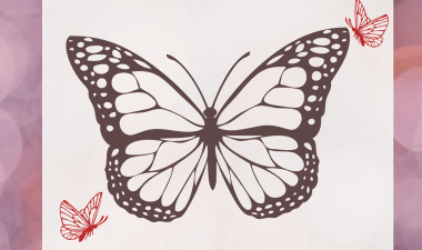 Graphic of three butterflies