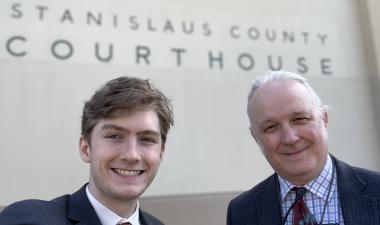 Student Alec Van Eenennaam and Professor Blake Wilson