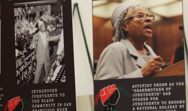 Juneteenth posters of Black figures in history.